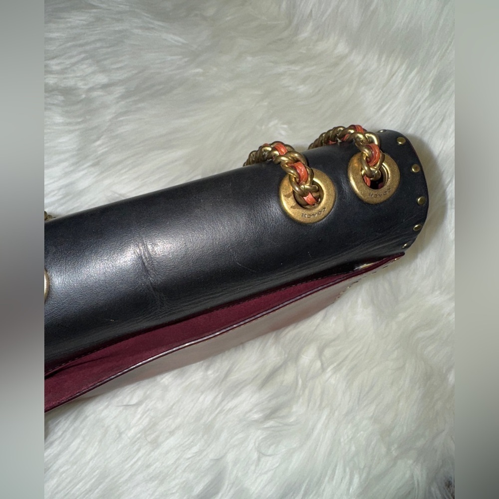 Coach Parker with Rivets and Snakeskin Purse - Picture 7 of 12